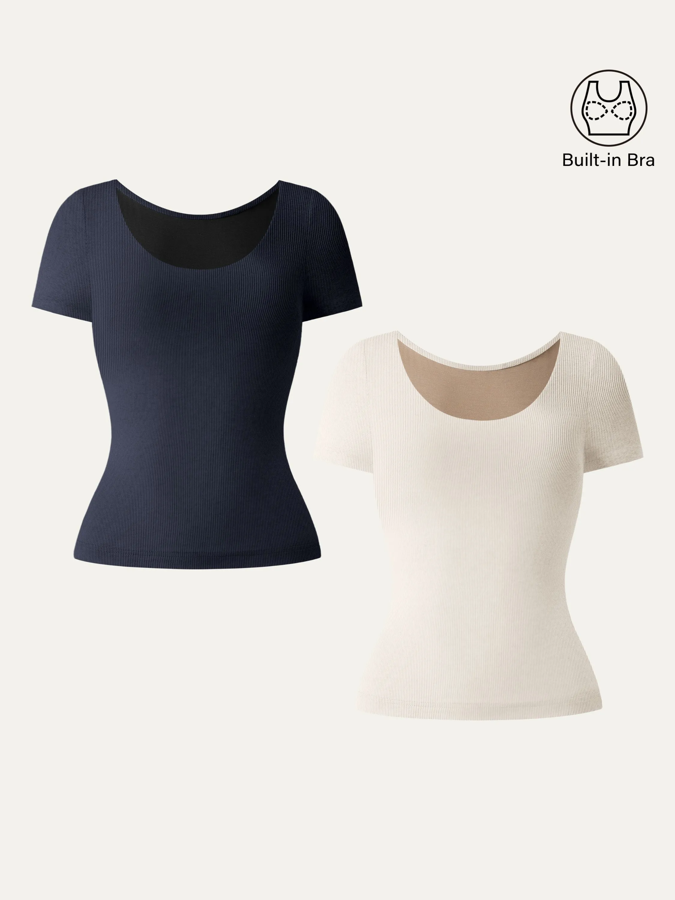 Scoop Neck Short Sleeve Cotton New Airy Brami