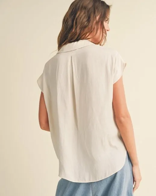 Seashore Button Up in Cream