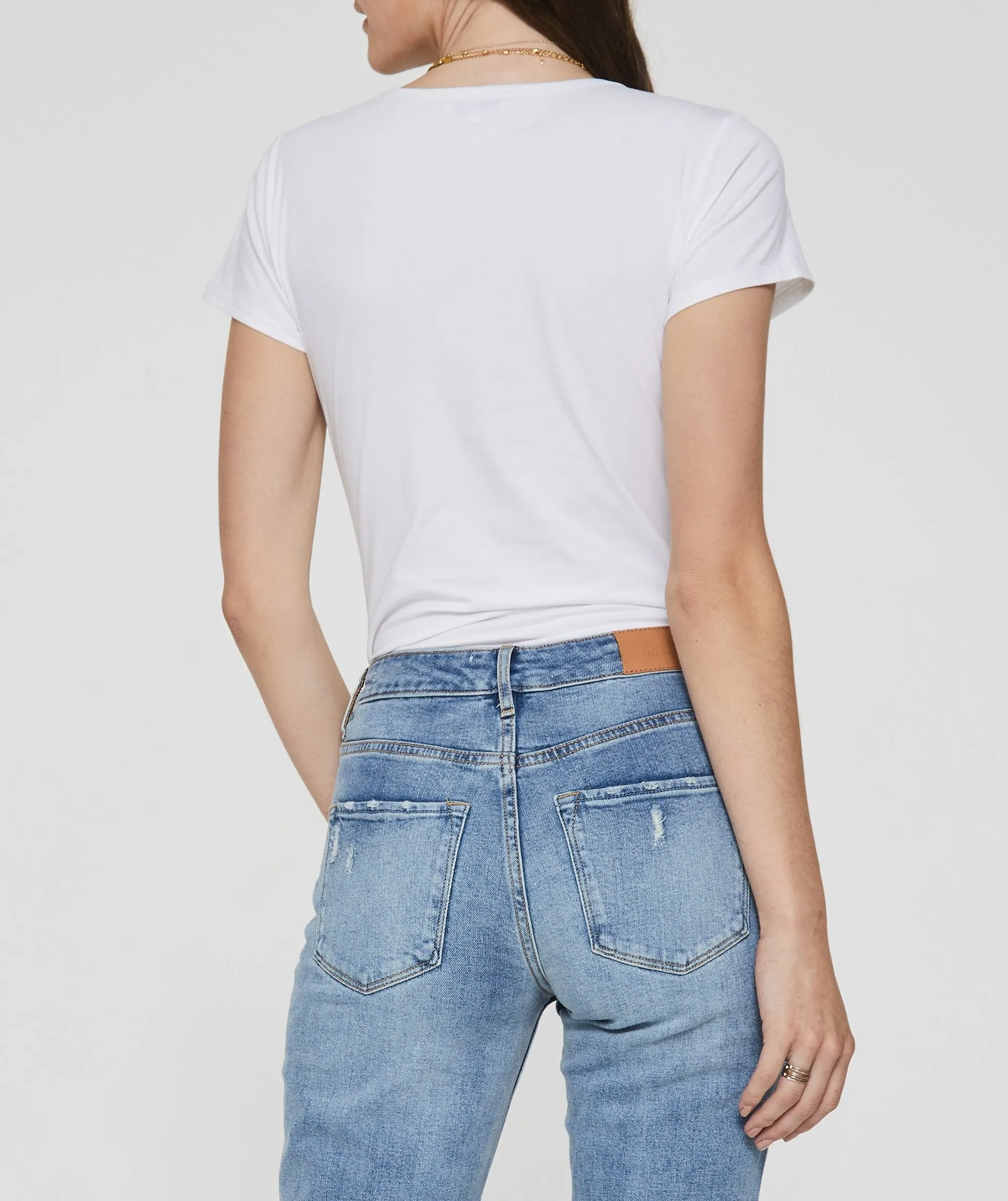 SHILOH SCOOP NECK BODYSUIT WHITE