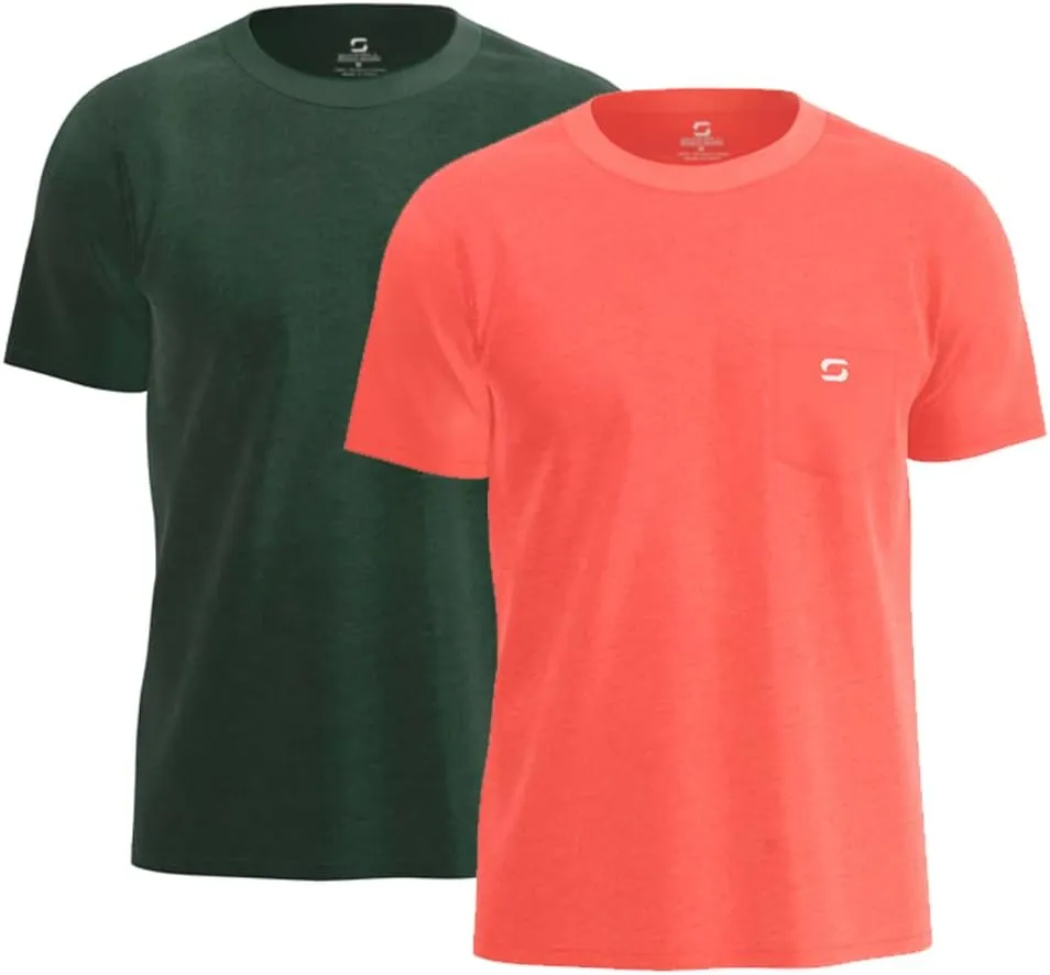SHOHELL Pocket T Shirts for Men - Cotton Men's T-Shirts, Multipack