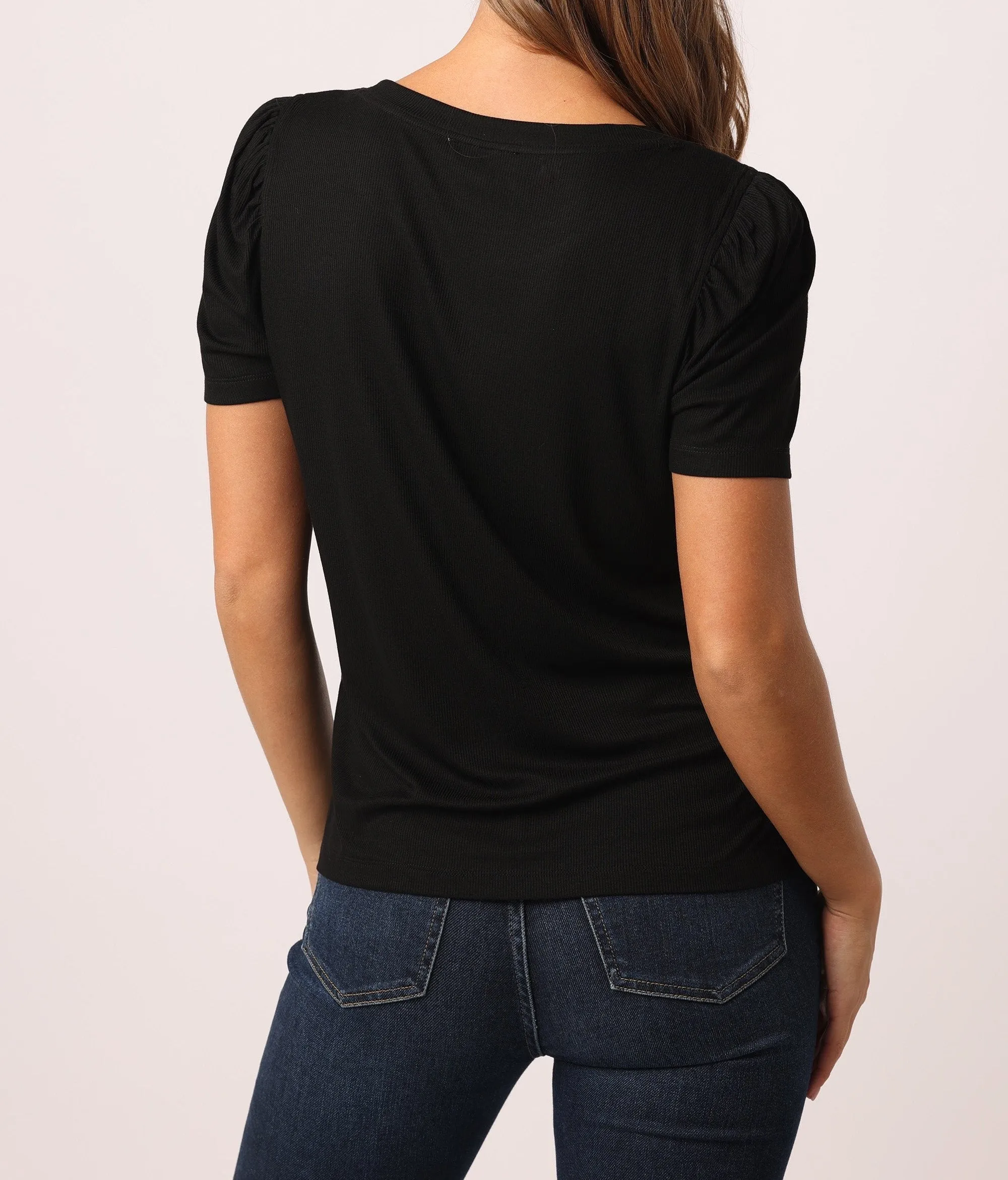 SIENA RIB TEE BLACK
