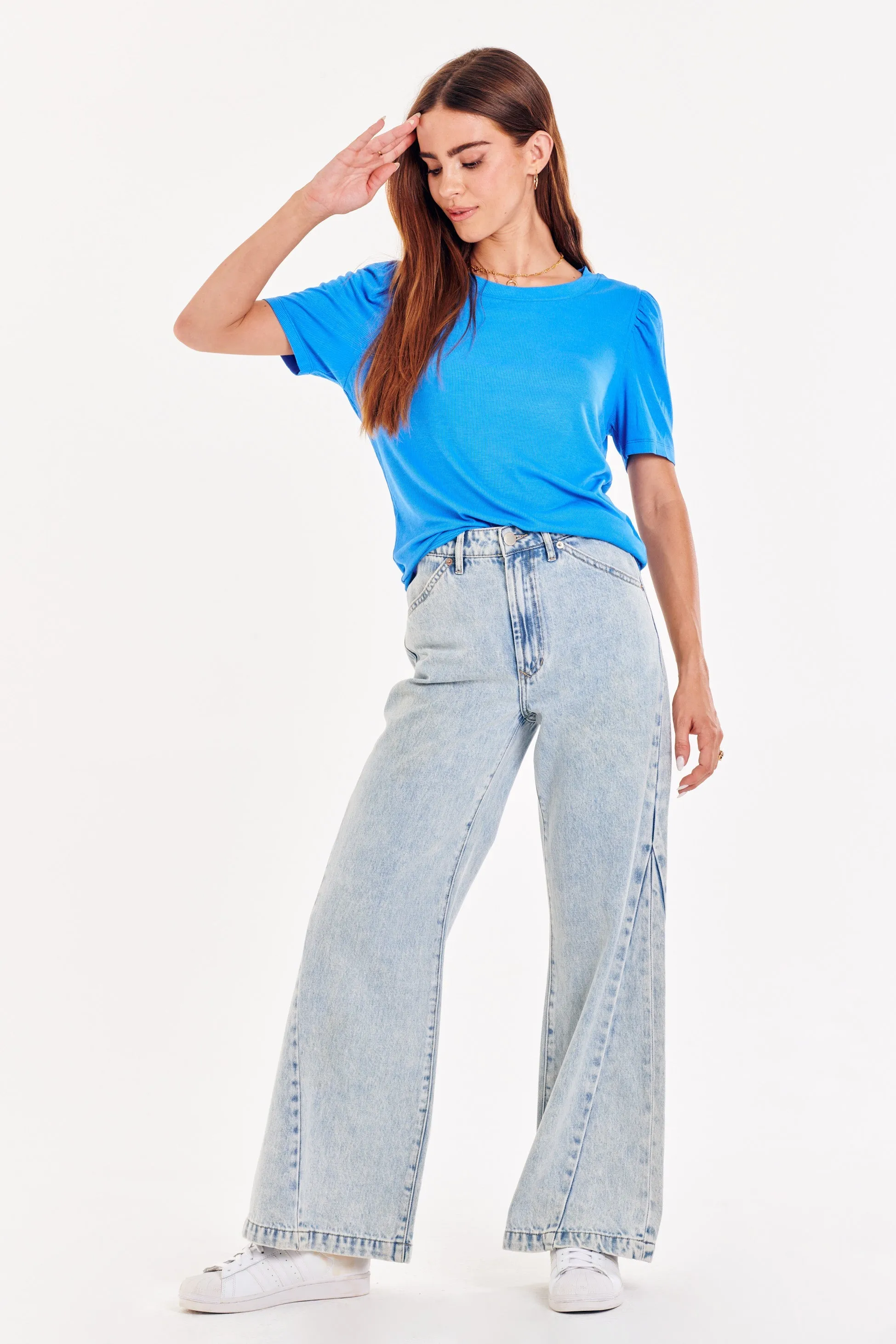 SIENA RIB TEE BLUEBIRD