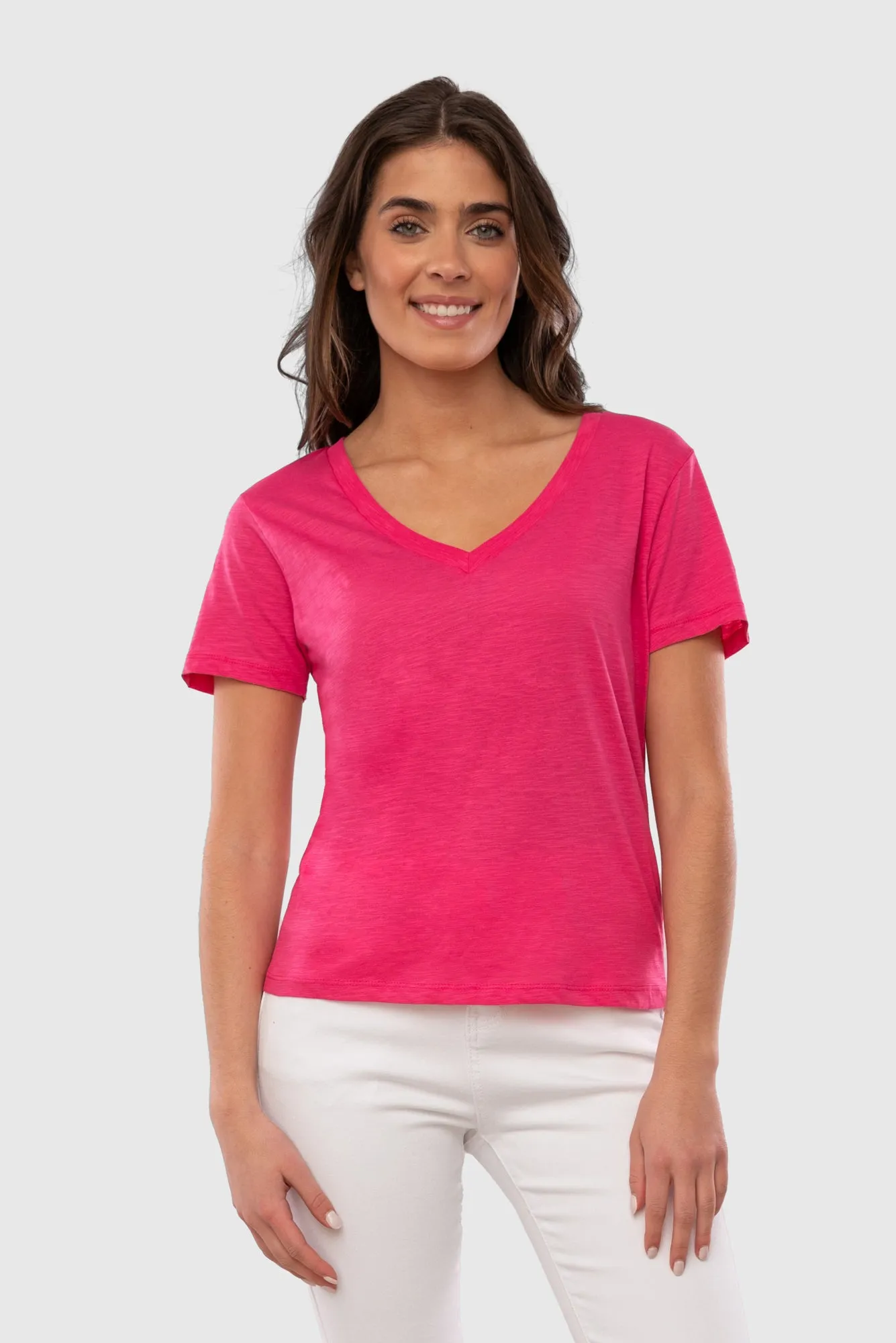 Slub V-Neck Tee