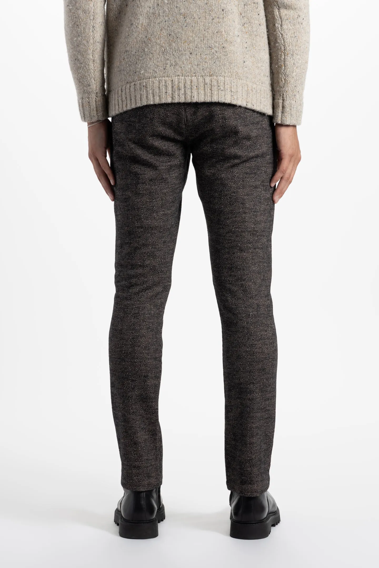 Soft Cloth Dress Pants in Jersey Birdseye - Mocha