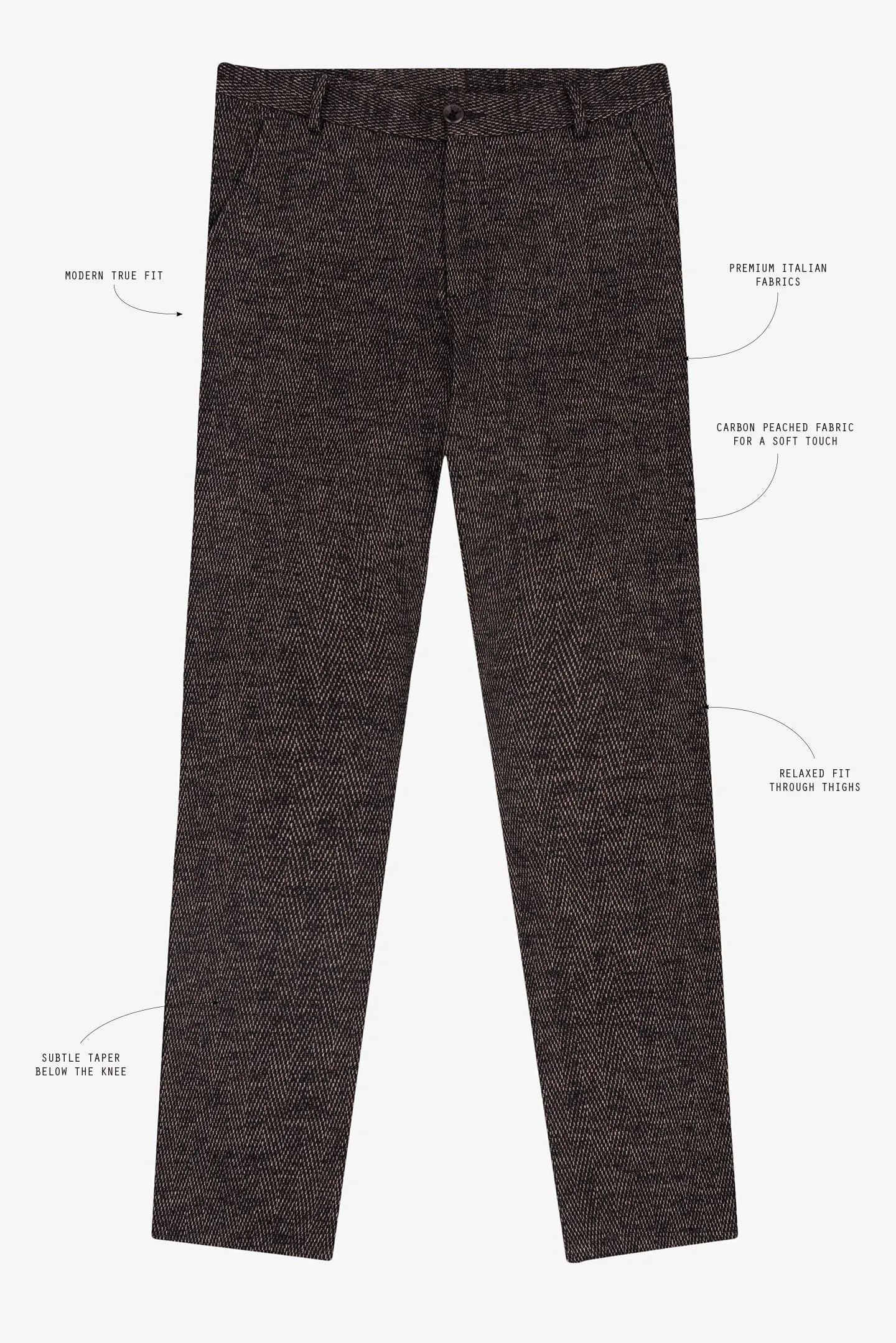 Soft Cloth Dress Pants in Jersey Birdseye - Mocha