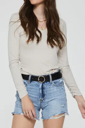 SOPHIE RIB TEE OYSTER
