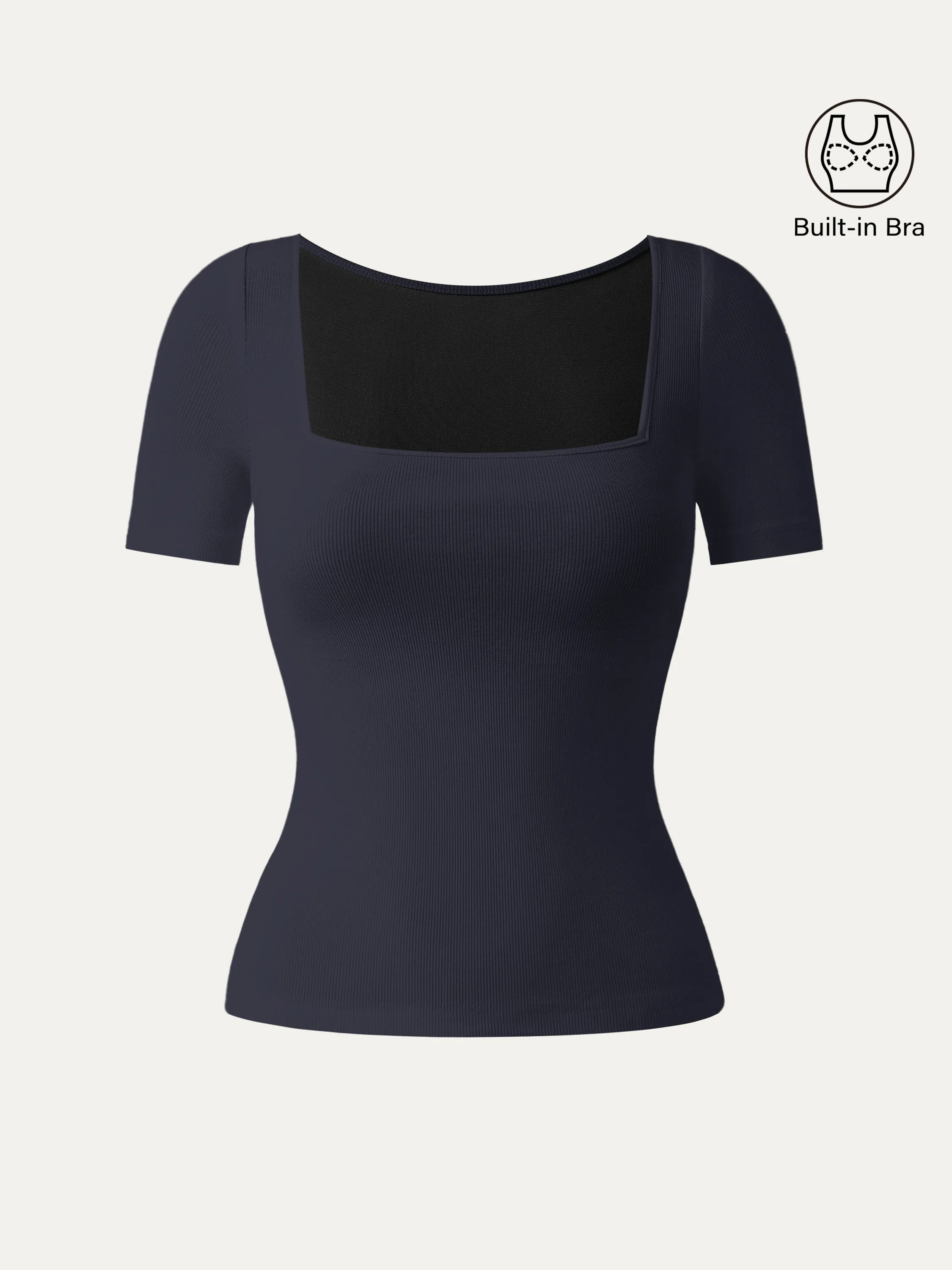 Square Neck Short Sleeve Cotton New Airy Brami