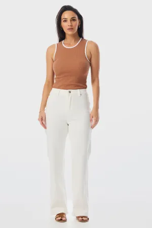 Straight Leg Jeans - White