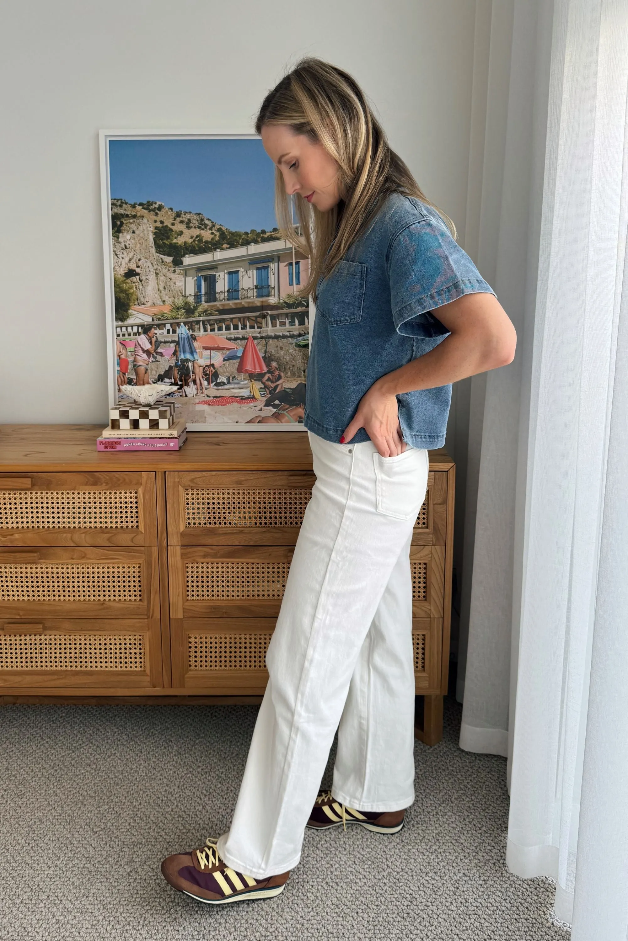 Straight Leg Jeans - White