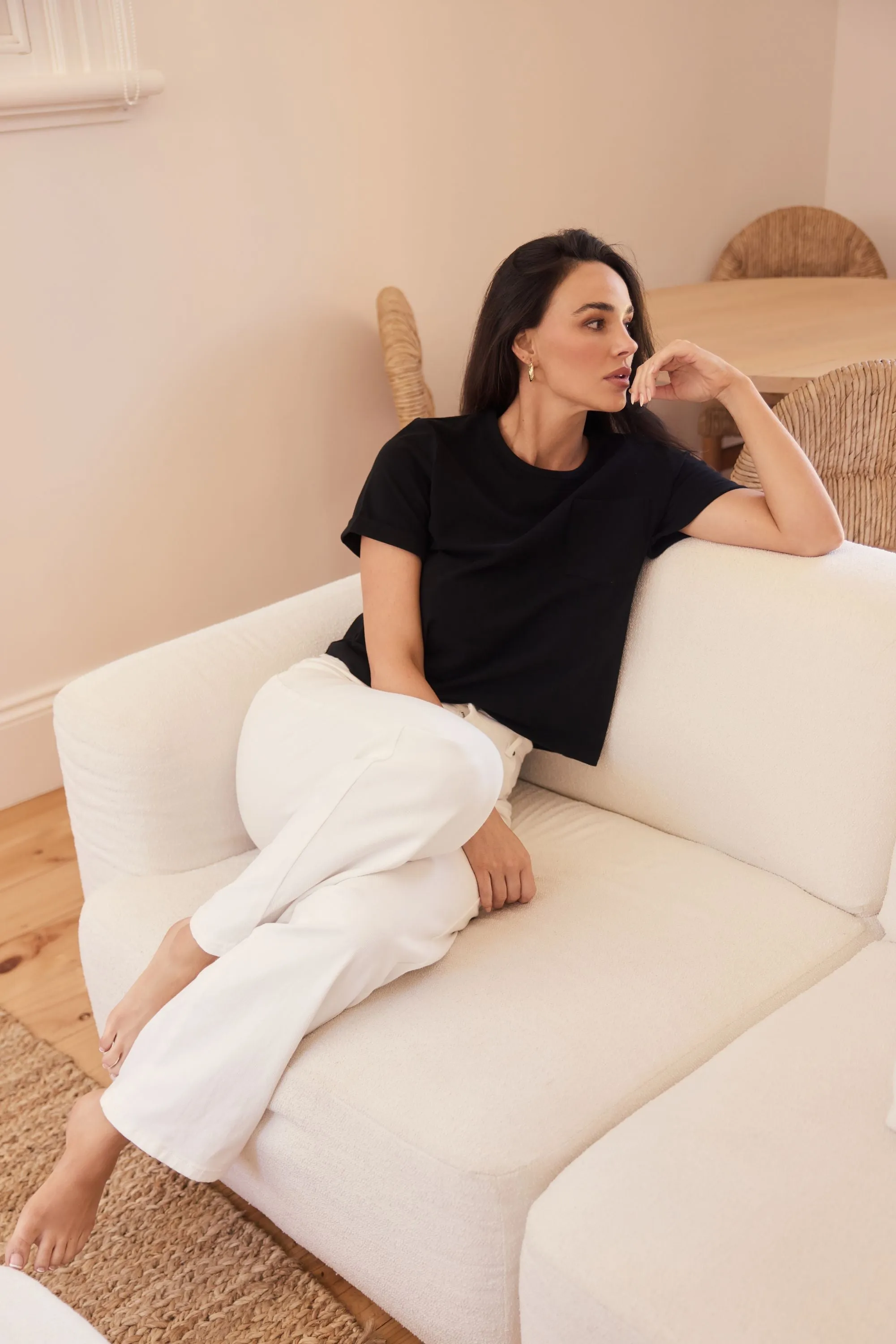 Straight Leg Jeans - White