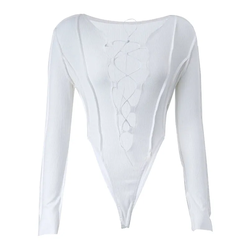 Stylish Ingenuity Hollow out Strap Blouse