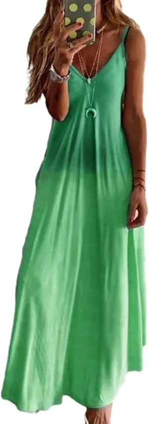 Summer Dresses for Women 2023 Trendy Casual Boho Plus Size Dress Floral Printed V Neck Spaghetti Strap Flowy Long Maxi Sundress Hawaiian Beach Clothes Sun Dress Dresses for Weddings as a Guest