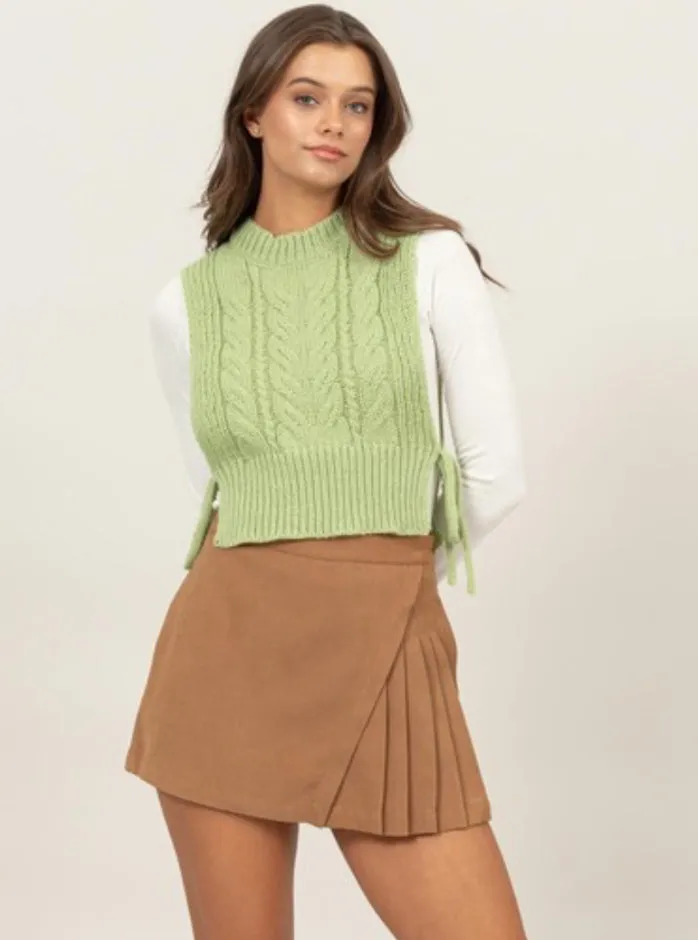 The Manor Matcha Side-Tie Sweater Vest S-L