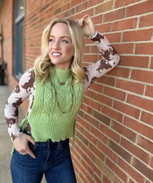 The Manor Matcha Side-Tie Sweater Vest S-L