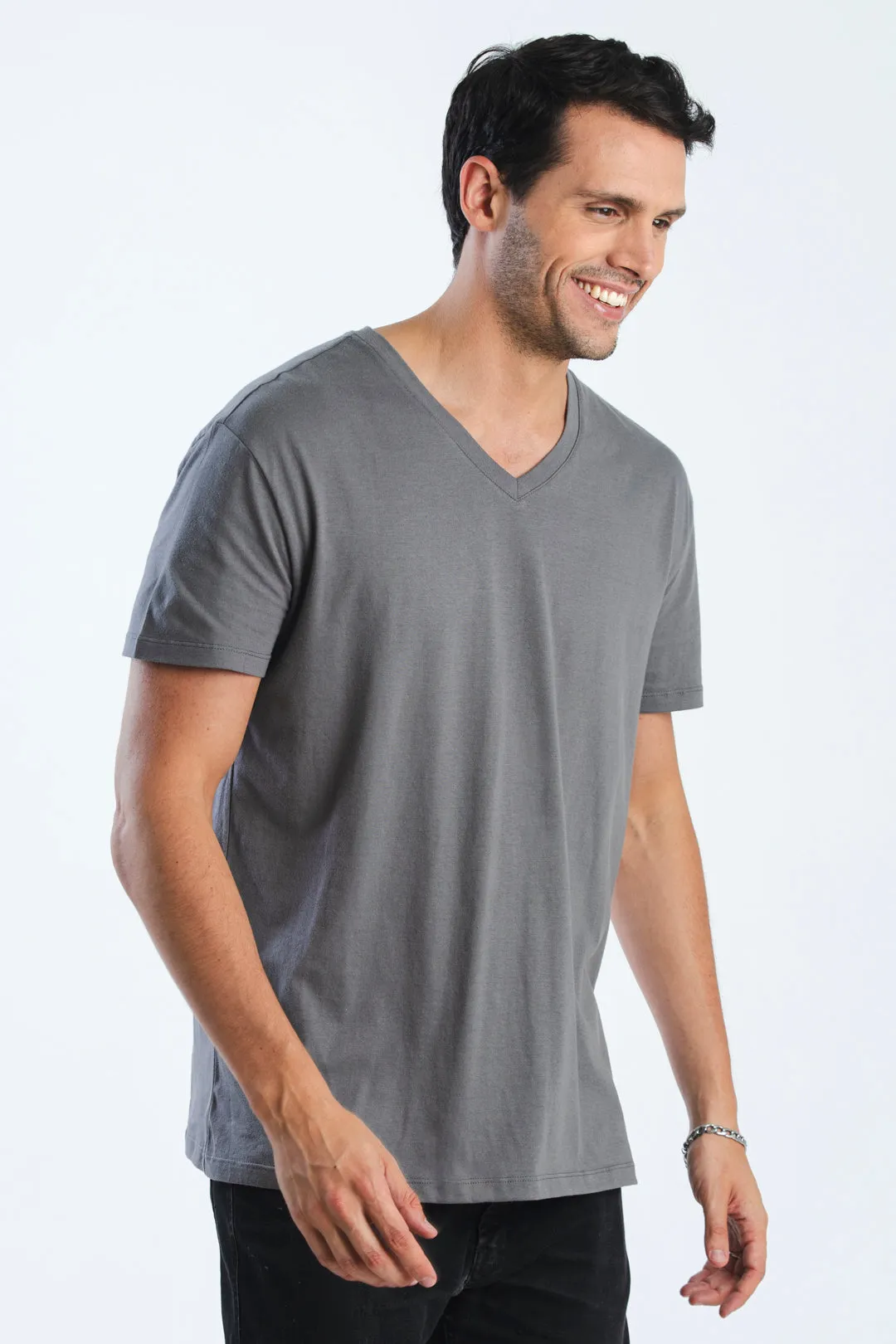 The V-Neck Tee - Iron Grey