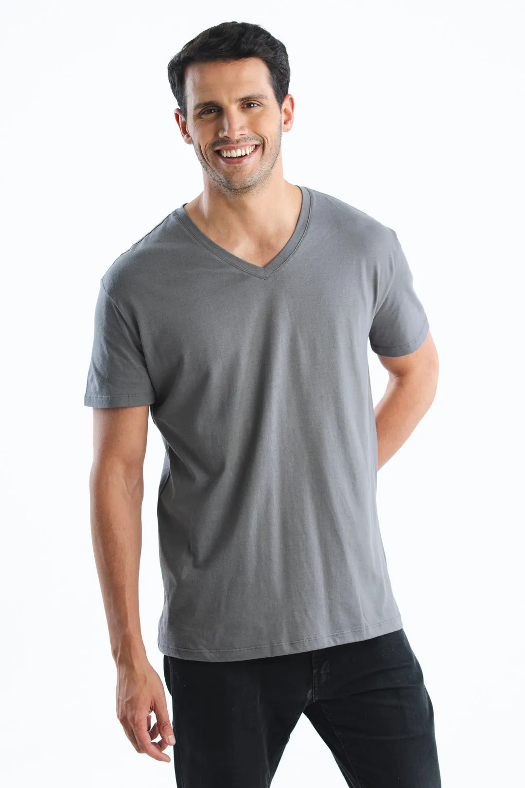 The V-Neck Tee - Iron Grey