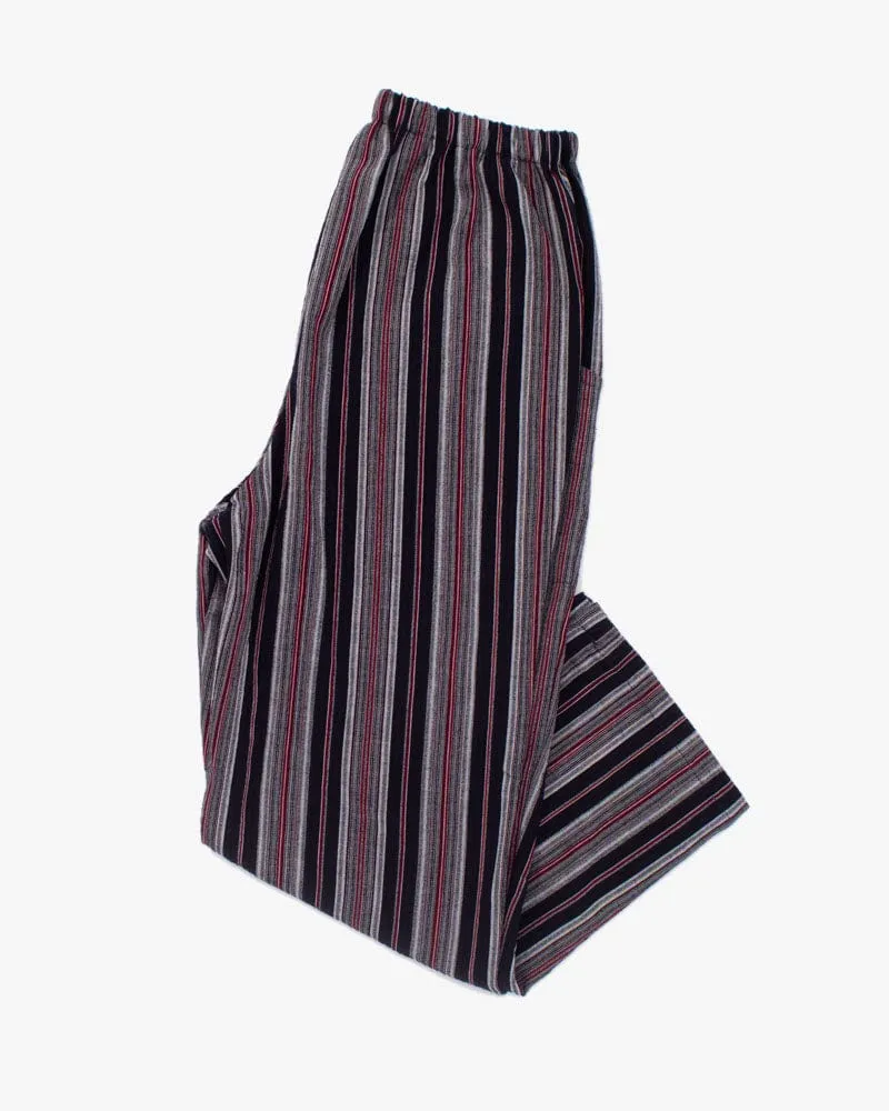 ToK Pants, Chijimi Indigo with Red and White Shima