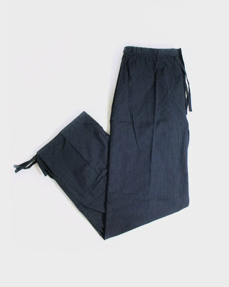 ToK Samue Set, Men's, Indigo with Thin Tsumugi Shima