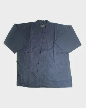 ToK Samue Set, Men's, Indigo with Thin Tsumugi Shima