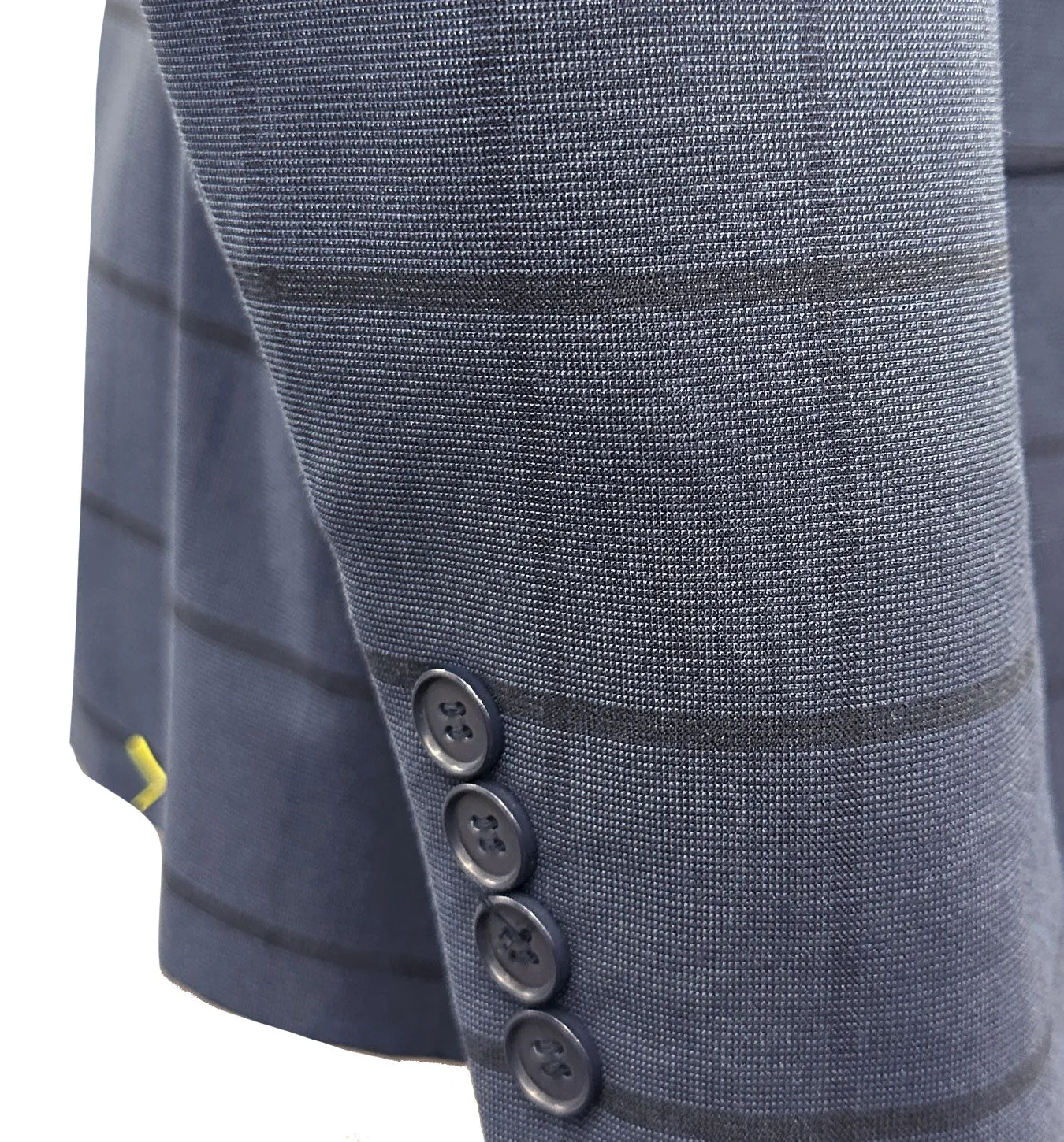 Top Lapel Windowpane Modern Fit Suit - Dark Denim
