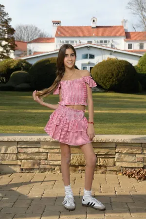 TWEEN BROOKE PRINTED RUFFLE SKIRT
