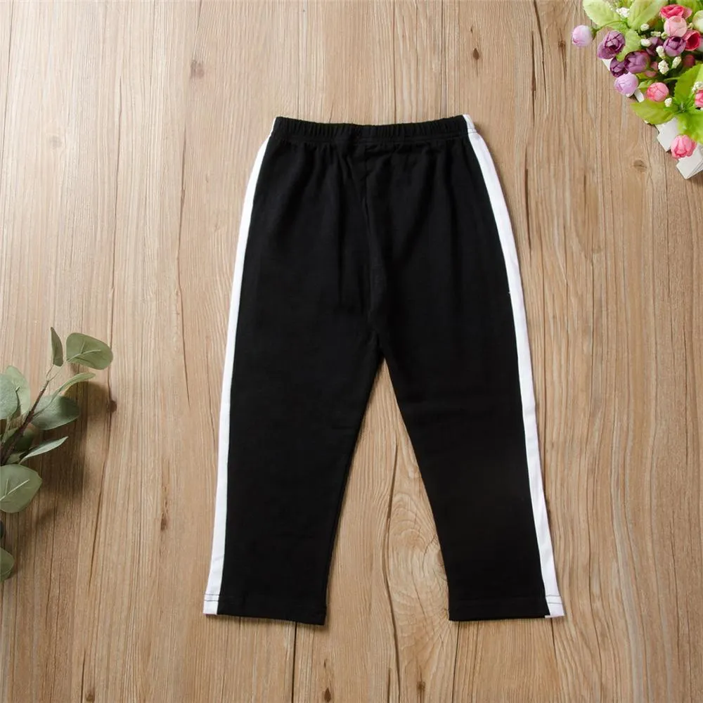 Unisex Letter Printed Elastic Waist Casual Pants Kids Clothing Vendors