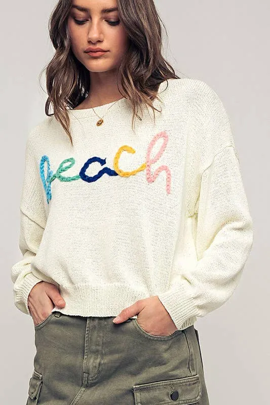 Urban Daizy - Sand and Shore Knit Crewneck Sweater