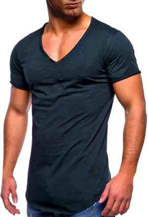 V Neck T Shirts for Men Casual Stylish Fitted Stretch Tees Fitted Premium Classic Tee Athletic Performance T-Shirts