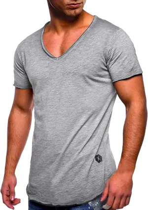 V Neck T Shirts for Men Casual Stylish Fitted Stretch Tees Fitted Premium Classic Tee Athletic Performance T-Shirts