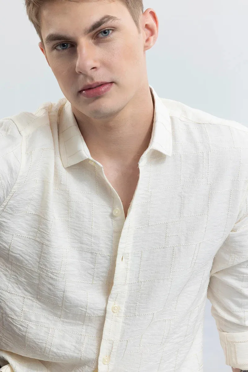 Valerio Cream Self-Design Shirts