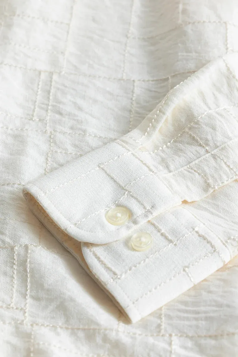 Valerio Cream Self-Design Shirts
