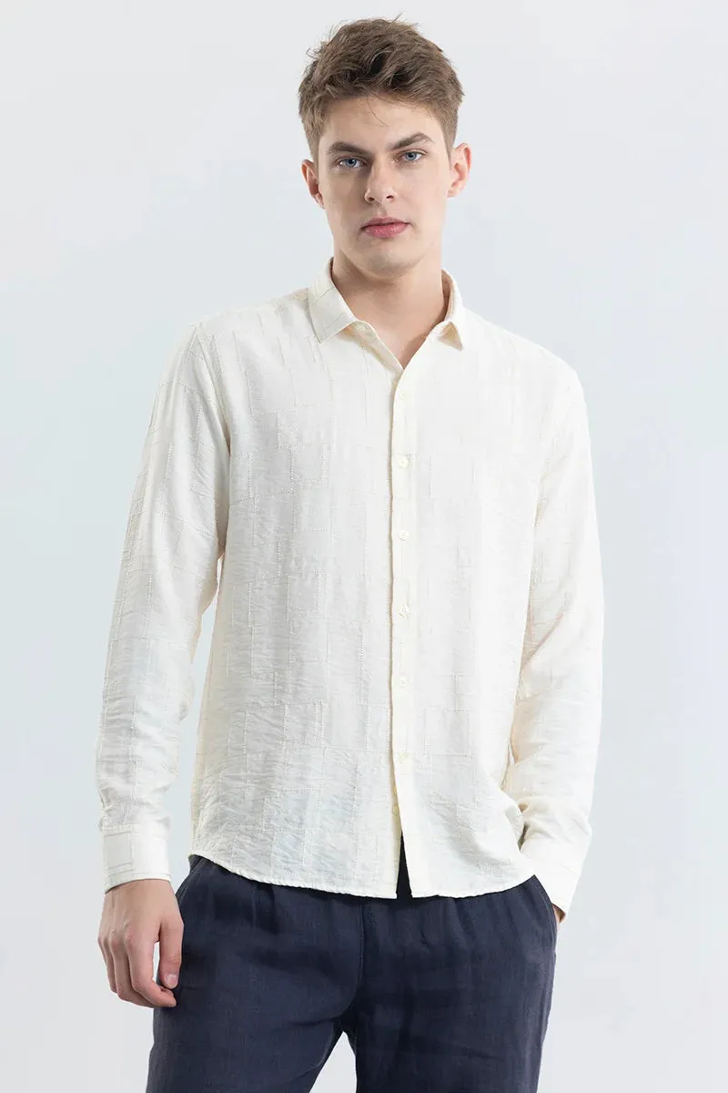 Valerio Cream Self-Design Shirts