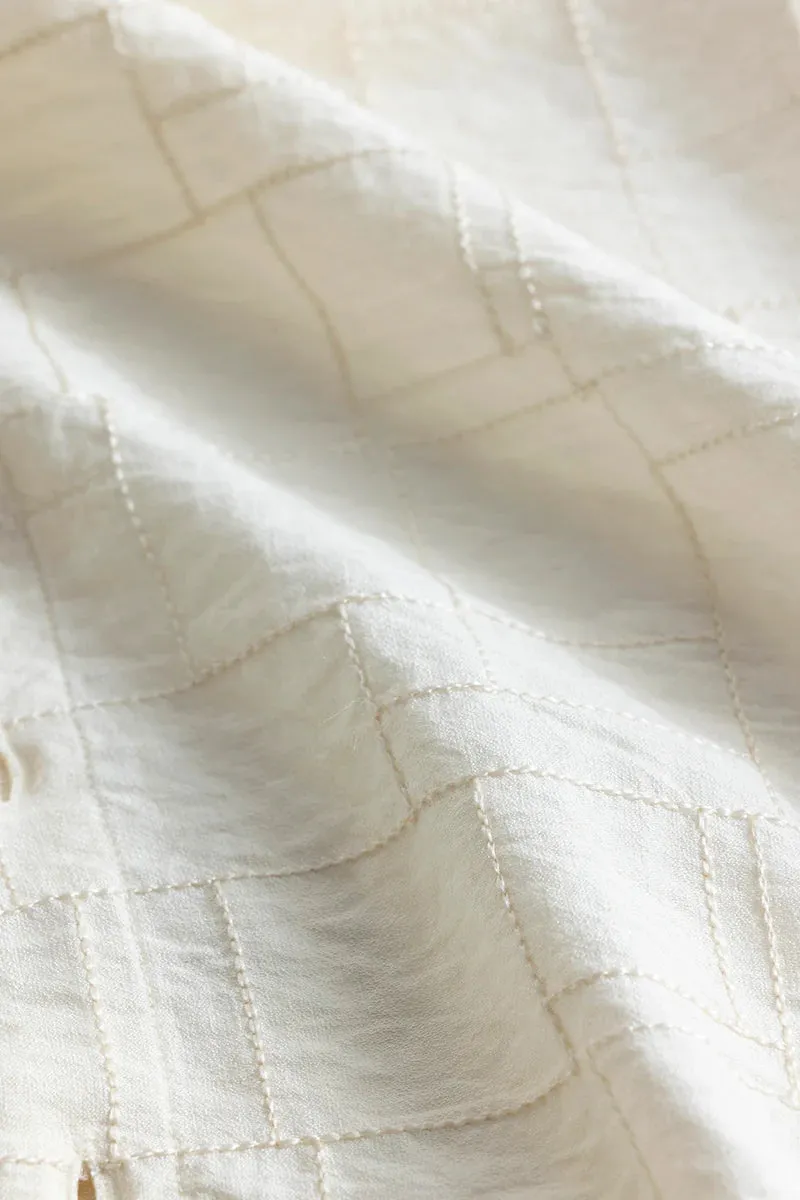 Valerio Cream Self-Design Shirts