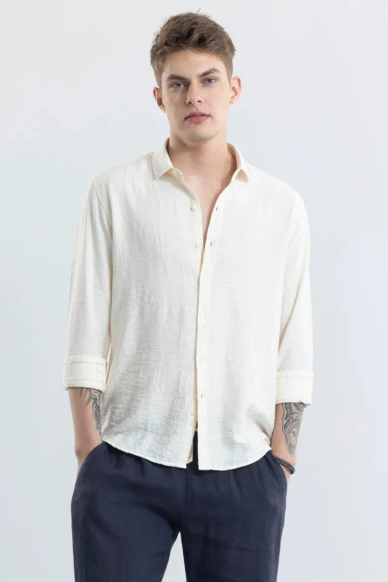 Valerio Cream Self-Design Shirts