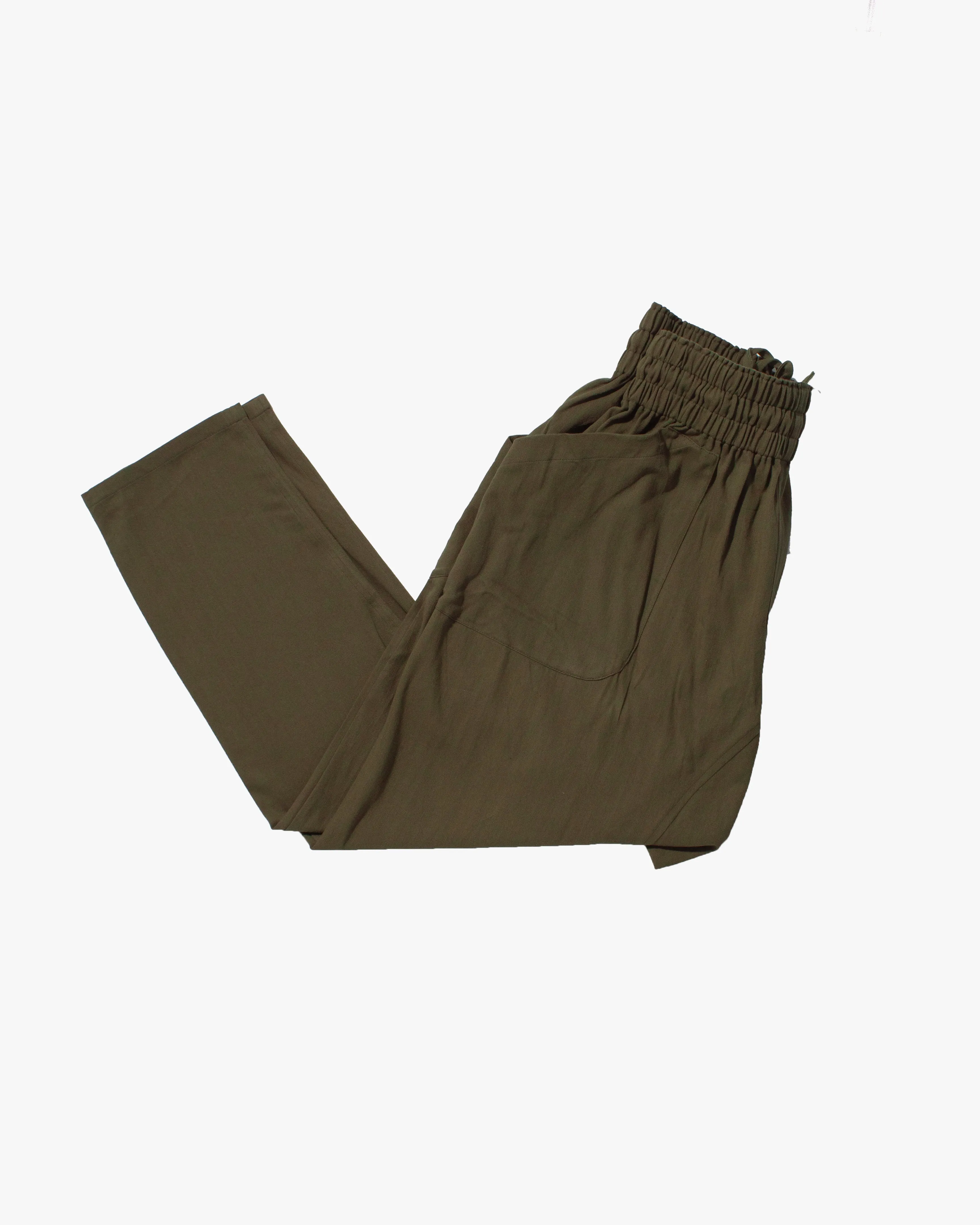 Wa-Modern Momohiki Drawstring Pants- Olive Green