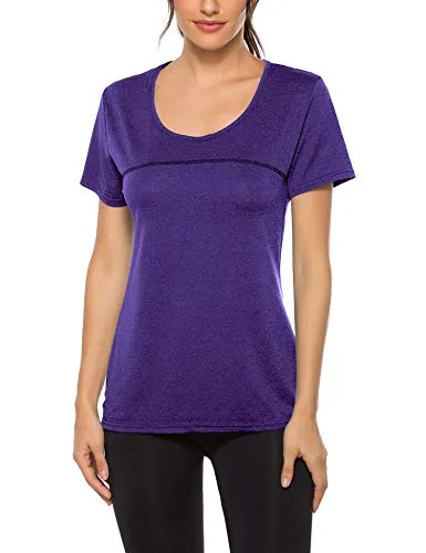 Woman T-Shirts Gym Short Sleeve Running Shirts Sport T Shirt Workout Women's Athletic Shirts Tees