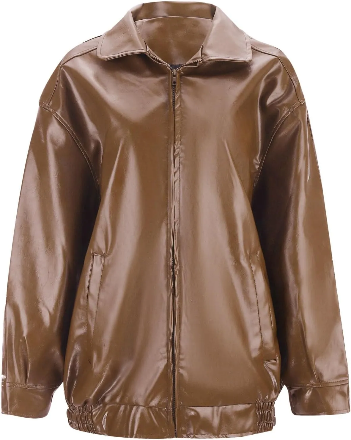 Women Jackets Leather Jackets Faux Suede Fall Fashion Motorcycle Coats Casual Zipper Suit Jackets Outfits Autumn