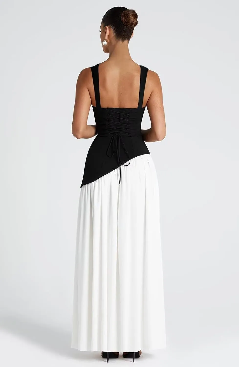 Women's Chiffon Bridesmaid Dress with Slit Pleated Asymmetrical Drop Waist Formal Evening Gowns