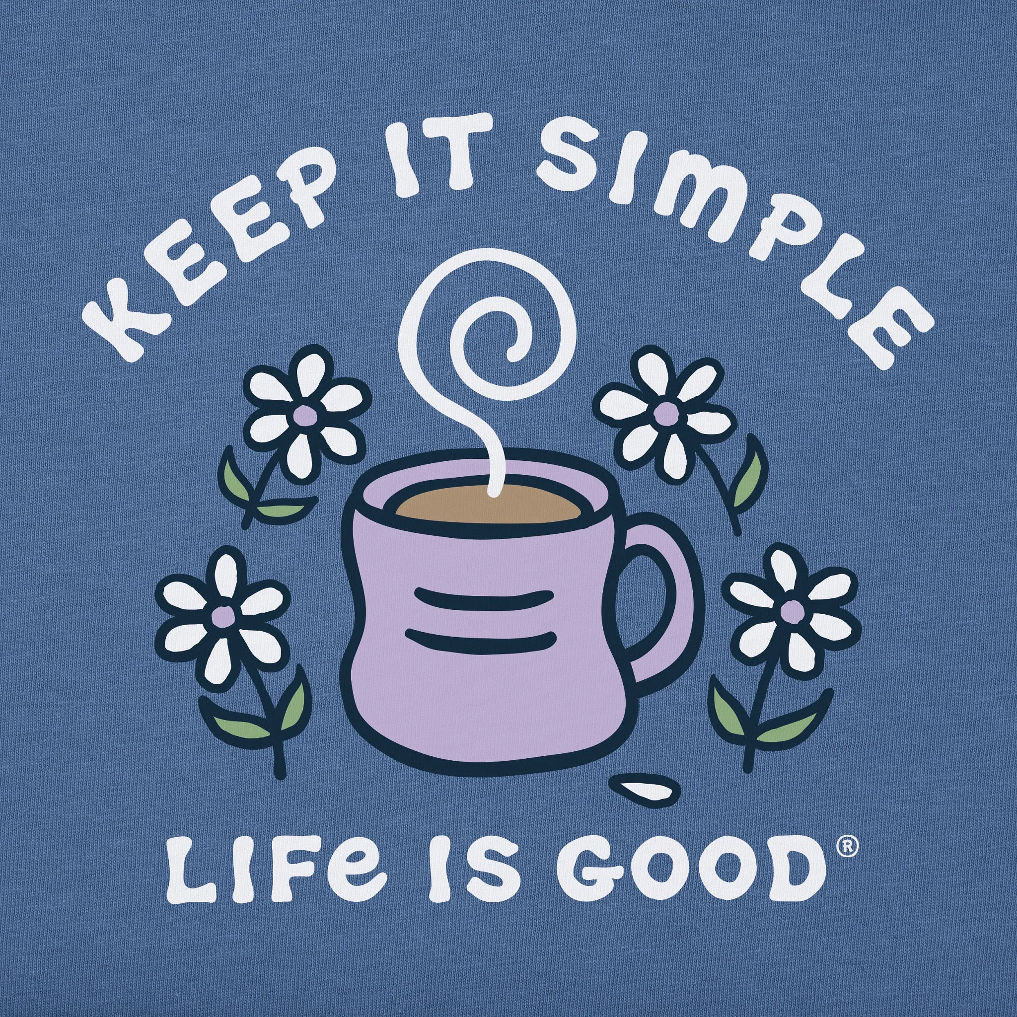 Women's Keep it Simple Coffee and Daisies Short Sleeve Tee
