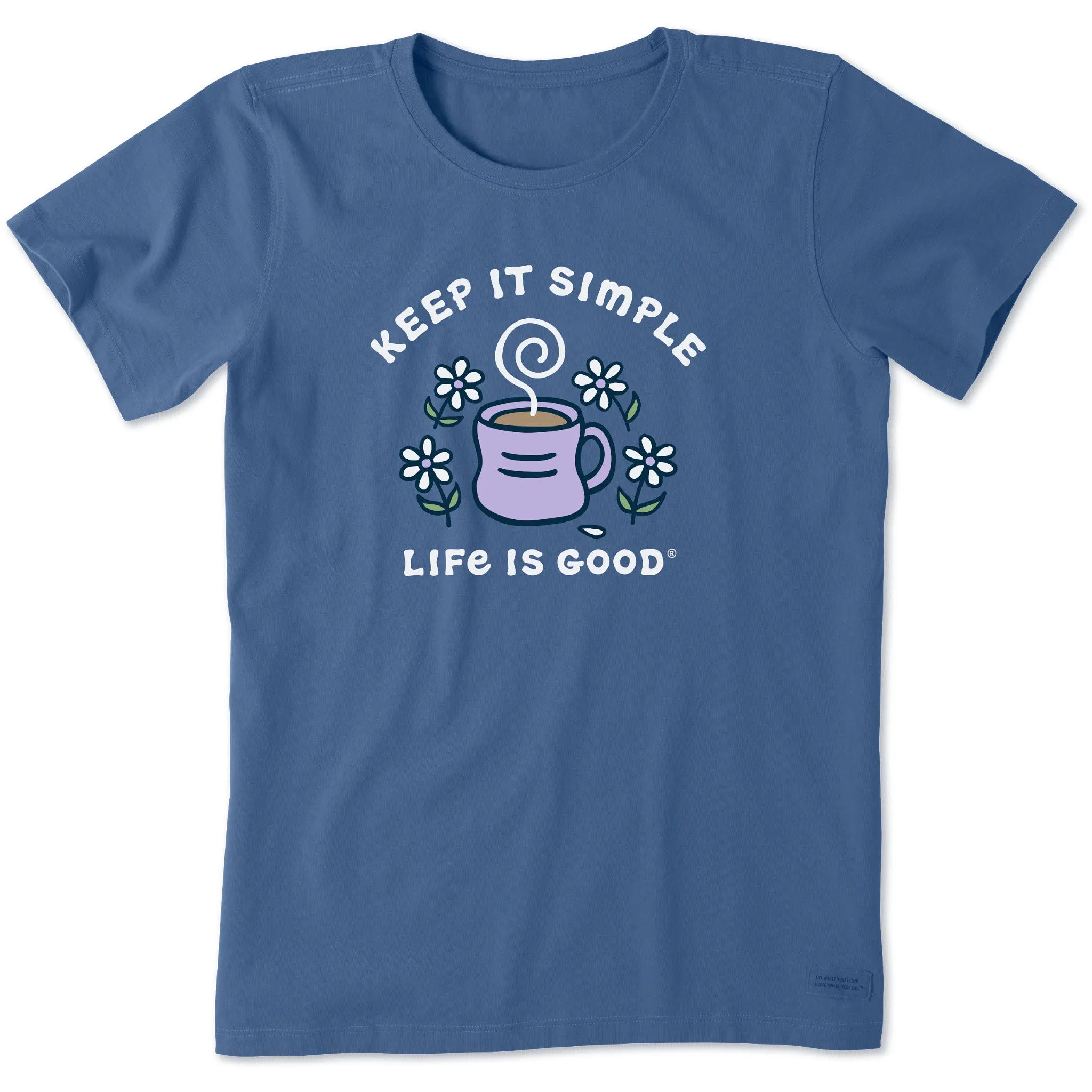 Women's Keep it Simple Coffee and Daisies Short Sleeve Tee
