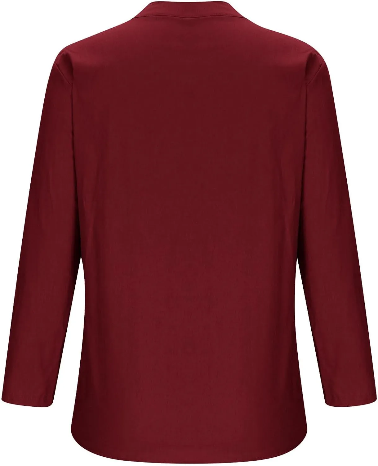 Women's Short Sleeve Cotton Linen Shirts Casual V Neck Basic T Shirt Solid Color Loose Fit Summer Tee Shirts