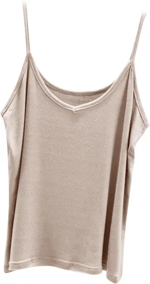 Womens Tank Top for Women Modal Camisole Sleeveless Racerback V Neck Spaghetti Strap Cami Pajama Tops Basic Layer