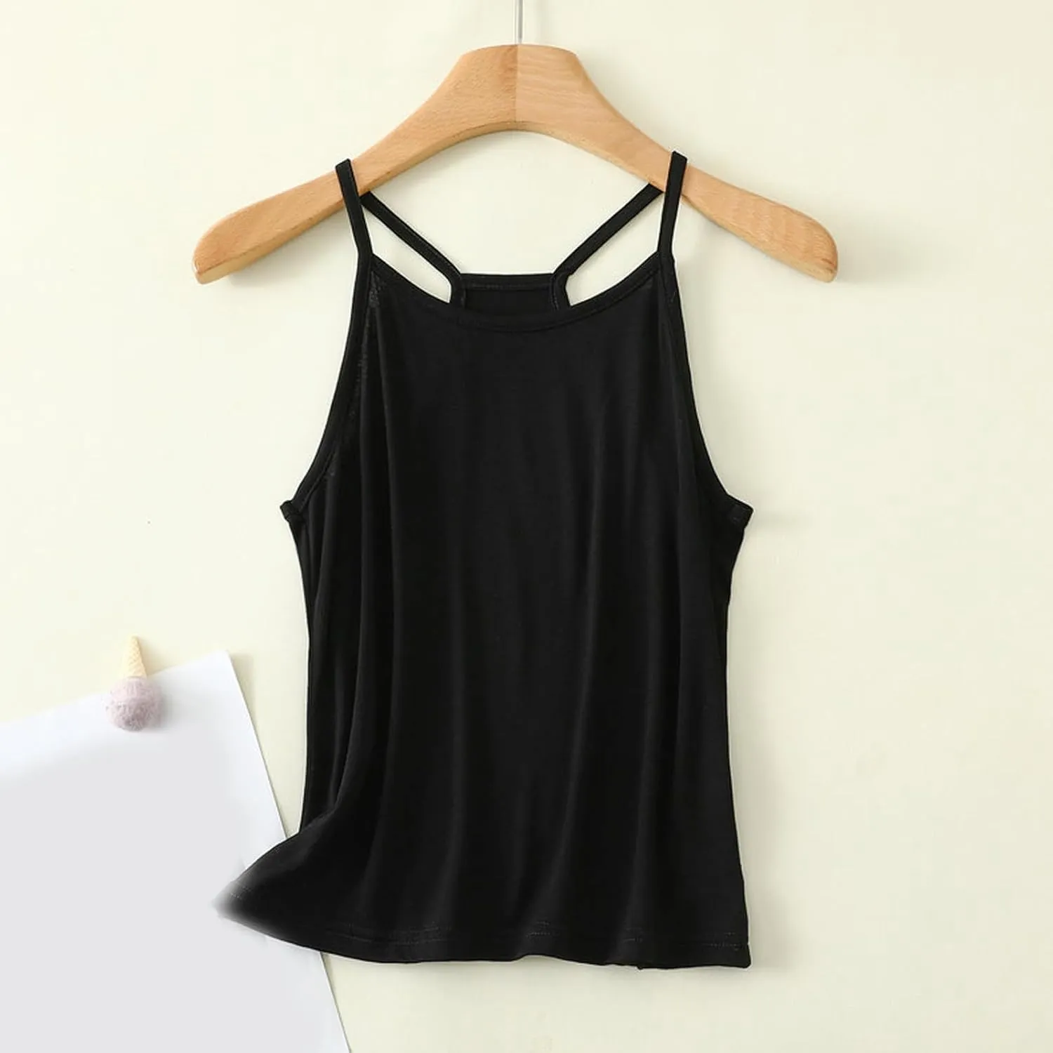 Womens Tank Tops Loose Fit Spaghetti Strap Tank Top Solid Color Dressy Causal Camisole Tops Yoga Athletic Tanks