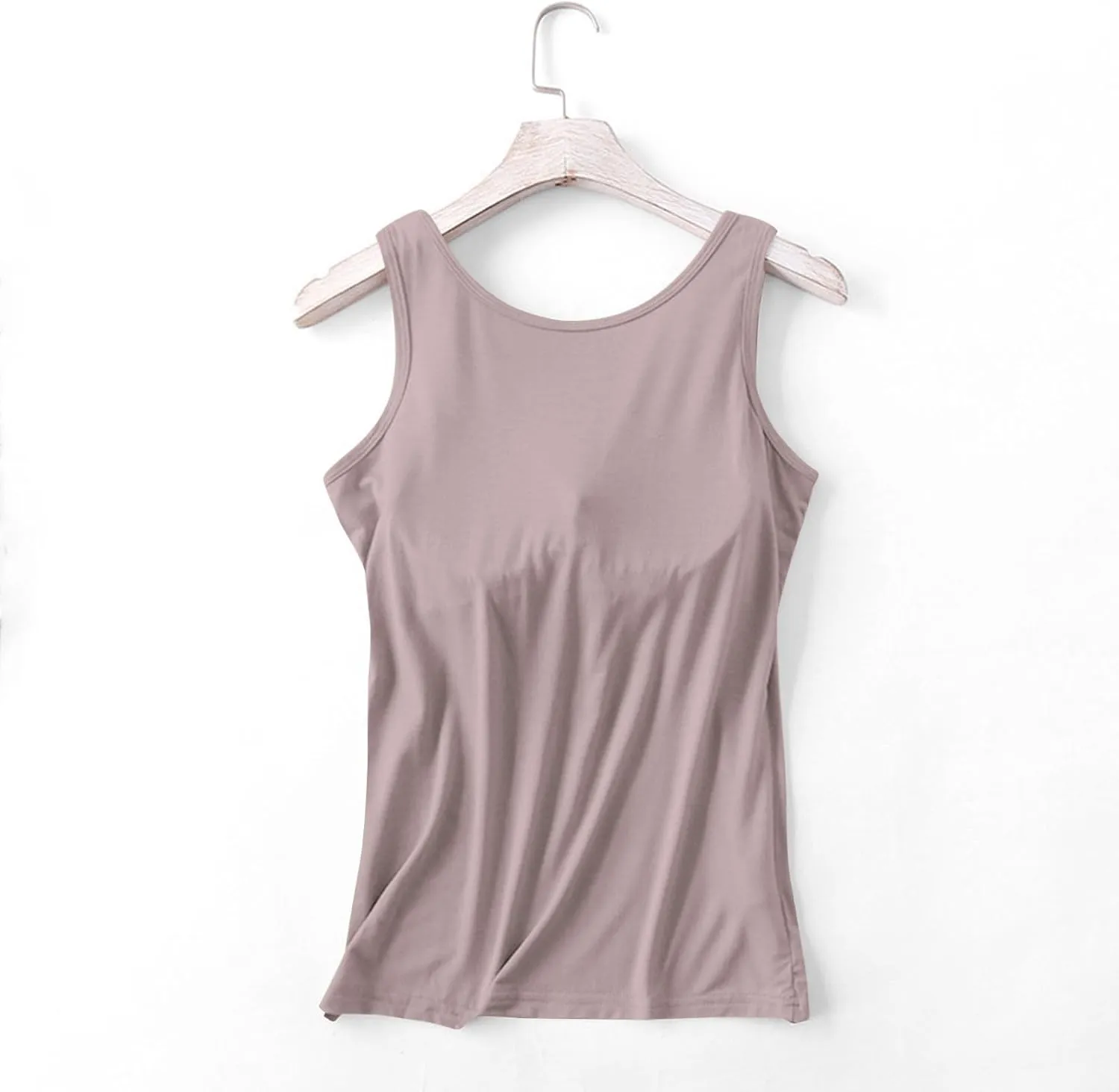 Womens Tank Tops with Built in Bra Workout Gym Padded Sports Bras Casual Summer Regular-Fit Stretch Yoga Shirts 2025