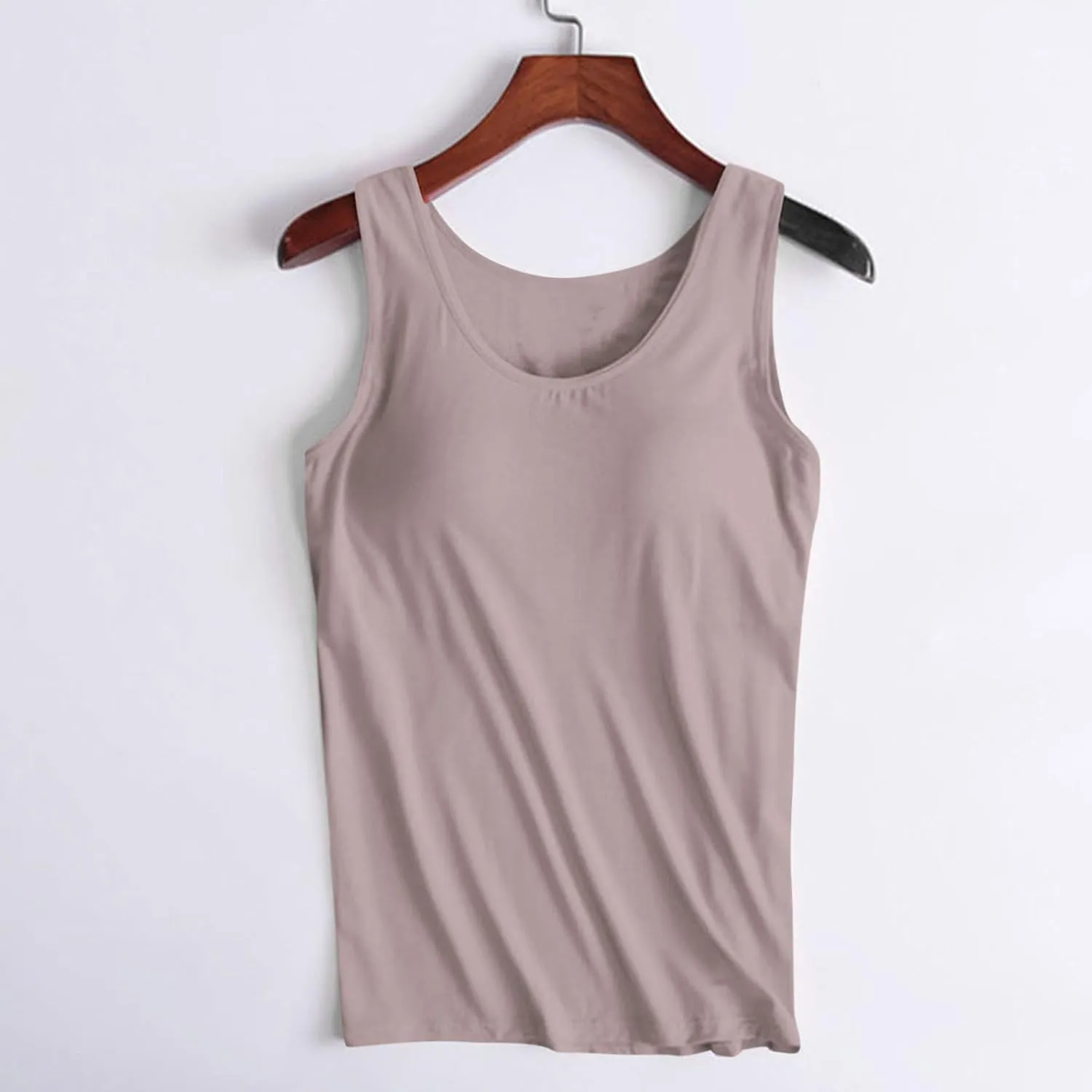 Womens Tank Tops with Built in Bra Workout Gym Padded Sports Bras Casual Summer Regular-Fit Stretch Yoga Shirts 2025
