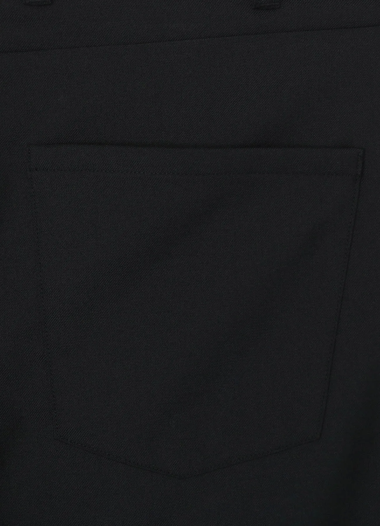 WOOL POLYESTER GABARDINE SLIM 5POCKET PANTS