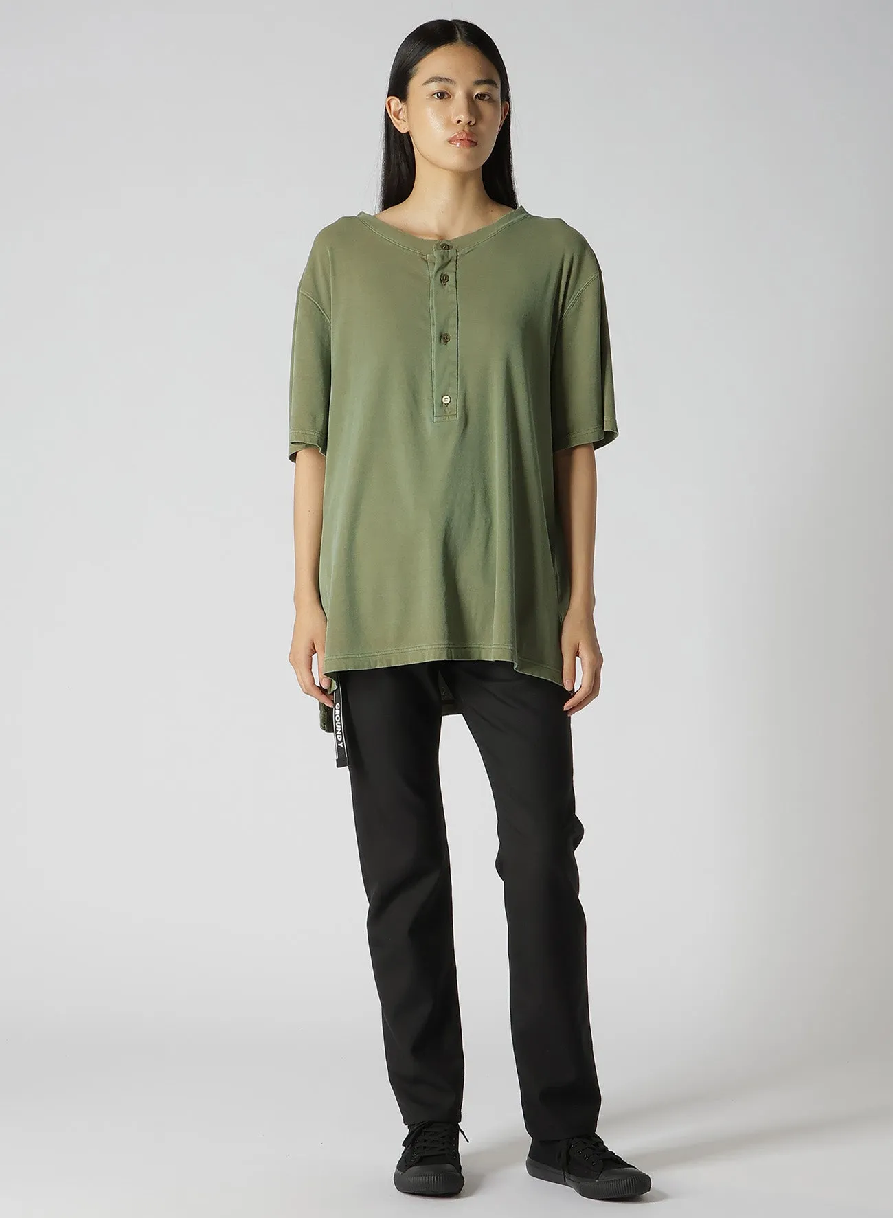 WOOL POLYESTER GABARDINE SLIM 5POCKET PANTS