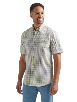Wrangler Mens Rugged Wear Wrinkle Resist Plaid Shirt - Big